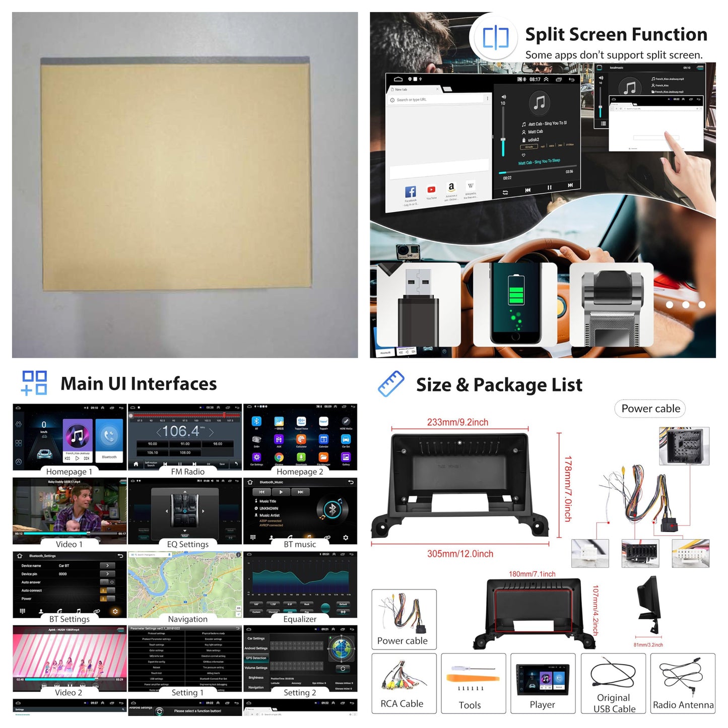 Autoradio Android pour Peugeot 5008/4008/3008 2017-2020, CarPlay/androide auto GPS Navigation