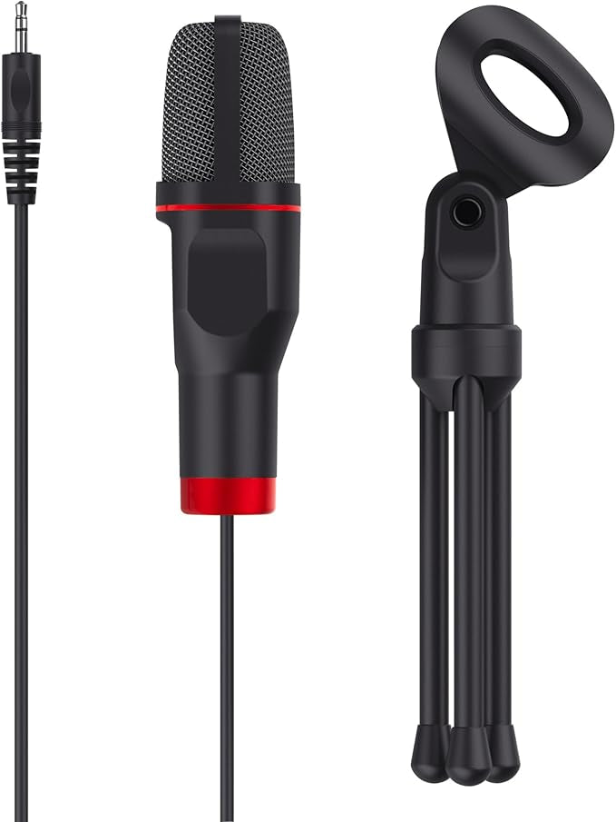 Trust Gaming GXT 212 Mico Microphone USB (Micro PC avec Connexions 3,5 mm et USB, Câble de 1,80 m, sur Trépied) Noir
