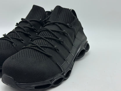 Chaussures de Sécurité Hommes Basket de Securite Femme Protection Acier Amorti Mode Confortable Legere Respirante Chaussure de Chantier(Noir G,44 EU)