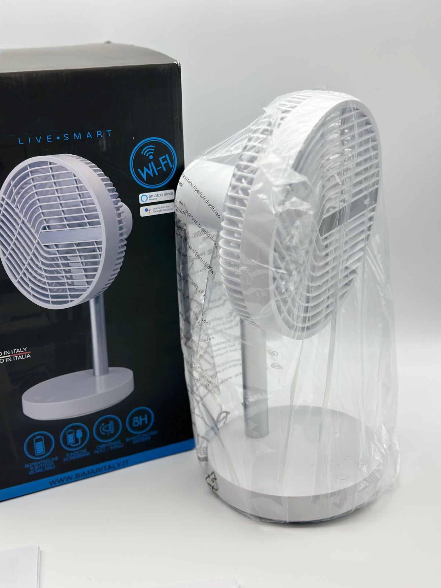 Ventilateur de table Silencieux et Puissant avec Batterie Rechargeable - WI-Fi App Contrôle Vocal