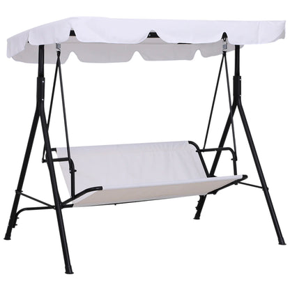 Balancelle de jardin - 3 places, toit imperméable, 1,72 x 1,1 x 1,52 m, blanc Neuve emballer