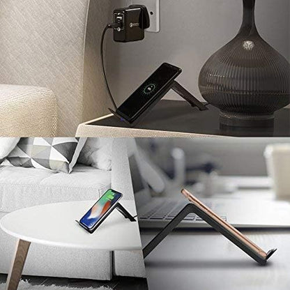 Spigen Chargeur Rapide sans Fil Stand, Certifie Qi 10W, IP Technology, Compatible avec Smartphone Chargement Qi pour iPhone 5W, Galaxy 10W