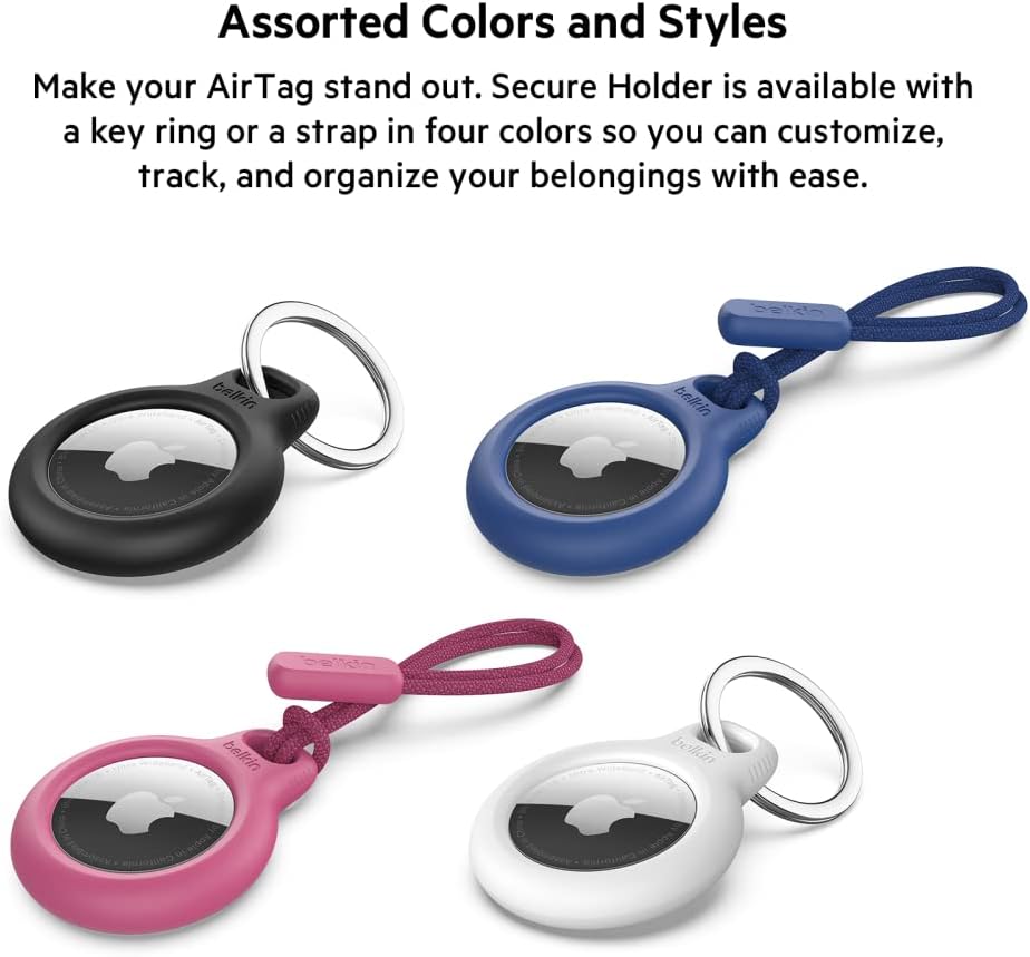 Belkin Anneau de protection avec attache en métal (protection pour AirTag, accessoire résistant neuf