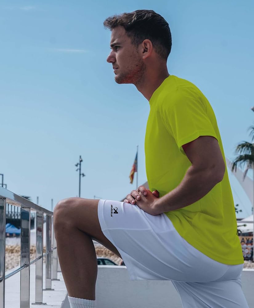 T-Shirt Technique pour Homme, Sport, Manches Courtes, Mesh | Vêtements de Sport d'été Respirants à séchage Rapide | Idéal pour la Salle de Sport, l'entraînement, Les Loisirs et Le Fitness