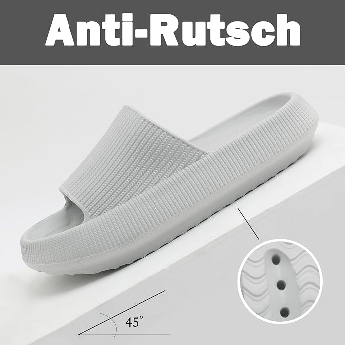 Pantoufle de Douche Femme Hommes Chaussons Antidérapants Été Maison Claquettes Léger Sandales de Piscine et Plage Séchage Rapide Slippers
