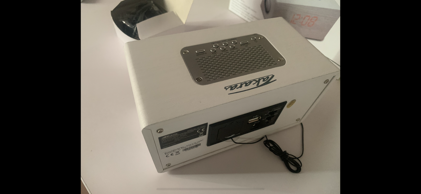 Radio réveil Bluetooth Blanc neuf