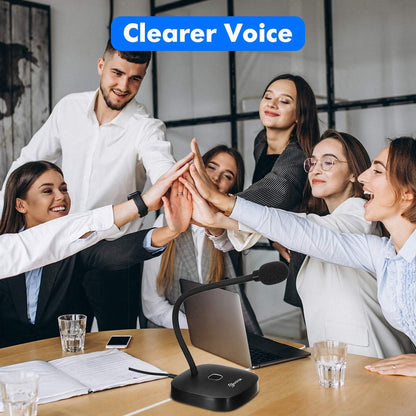 EIVOTOR Microphone PC USB Micro Computer Ordinateur Plug & Play Micro d'enregistrement avec Bouton Muet Compatible avec Mac, Windows 7/8/10, PS4 pour Discord, Youtube, Skype, Podcast, Conférence