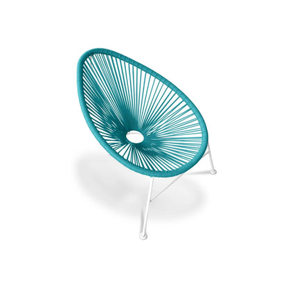 Fauteuil Acapulco - Piétement Blanc Turquoise neuf