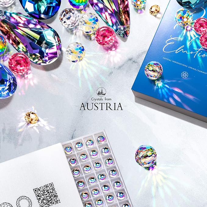 Alex Perry 6mm/8mm clous d'oreilles en Cristal pour Femmes, Boucles d'oreilles en Cristal de la Série World Fantastic, Cadeaux pour la Fête des Mères, Cadeaux d'anniversaire, avec boîte à bijoux