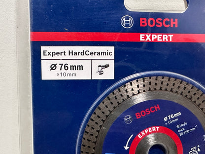 Bosch 1x Disques à tronçonner diamantés 76 mm EXPERT HardCeramic (pour Carrelages durs, Pierre dure, Ø 76 mm, Professional Accessoire Mini meuleuse angulaire)