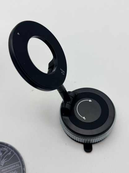Support de téléphone, support de téléphone magnétique sous vide réglable à 360° Shopellox, support de téléphone mains libres pliable et rétractable pour maquillage/gymnase/miroir, adapté à tous les smartphones (noir)