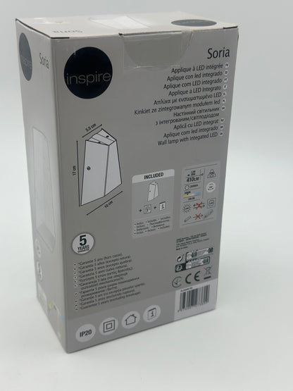 Applique LED, acier, noir, Soria, 3000K, INSPIRE neuves plusieurs sont disponible blanc et ou noir