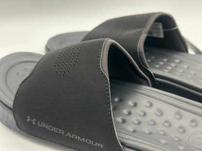 Claquettes Homme Noires - Under Armour - Tige Simili cuir - Semelle Matière synthétique taille 44