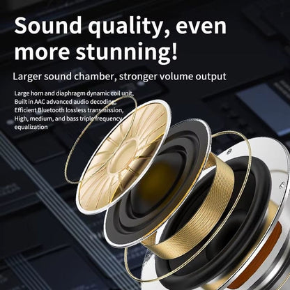 Écouteurs Bluetooth , en noir, driver de 16 mm pour un son puissant, microphone avec un angle de 85º et design Open Ear