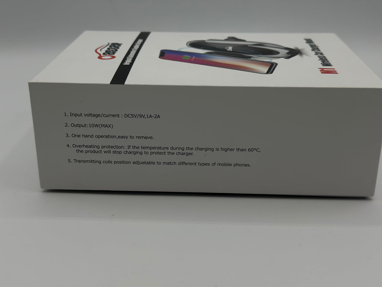 Oasser Chargeur Sans Fil de Voiture 10 W Chargeur à Induction de Voiture pour IPhone XS Max/XS/XR/X, IPhone 8/8 Plus, Nexus 7/6/5,