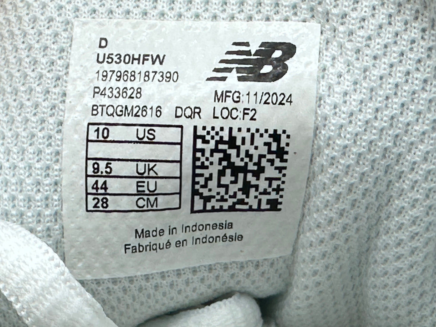 New Balance 530 Gris Argent taille 43