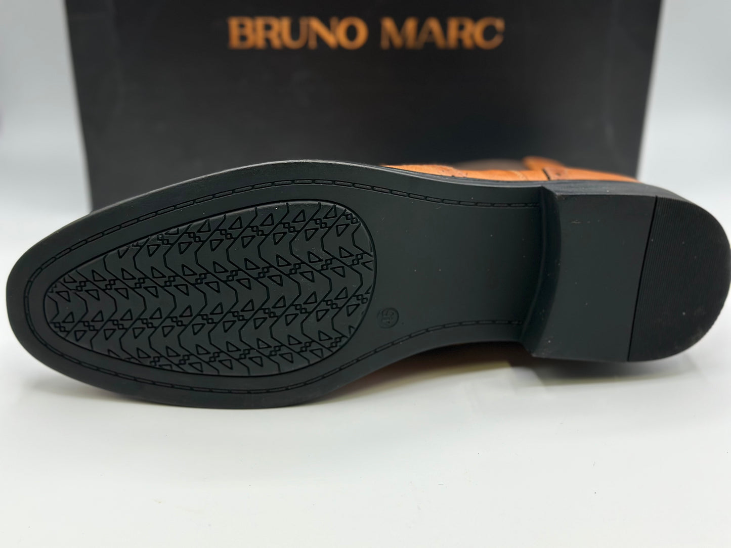 Bruno Marc Men Chelsea Boots Brogue en cuir Bottes de cheville Bottes Slip Boots