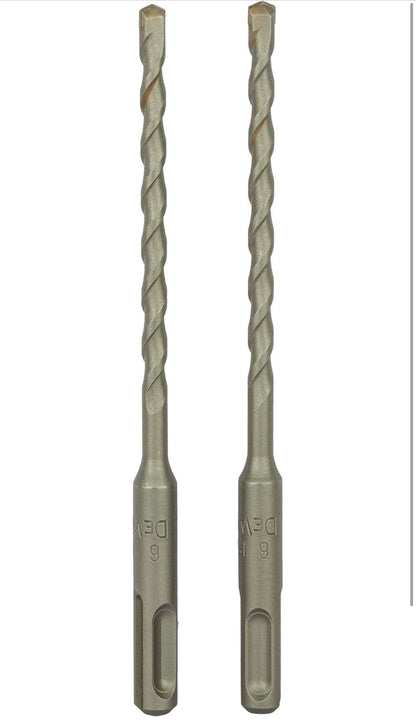 DEWALT - Jeu de 6 Forets SDS-PLUS - DT60302-QZ - Forets Ø6mm x2, Ø8mm x2; Ø10mm x2 - Perçage Béton - Forets SDS-PLUS pour Perforateurs