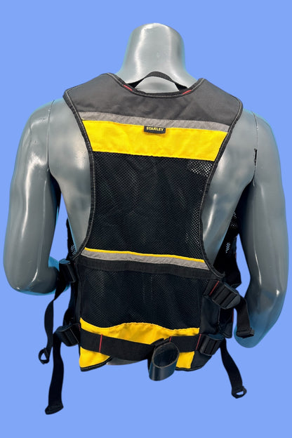Stanley Fmst1 Veste Porte-Outils Gamme Fatmax - Nombreuses Poches - Bretelles Ajustables - Bandes Réfléchissantes -Doublure en Maille, XL, Jaune/Noir Multicolore