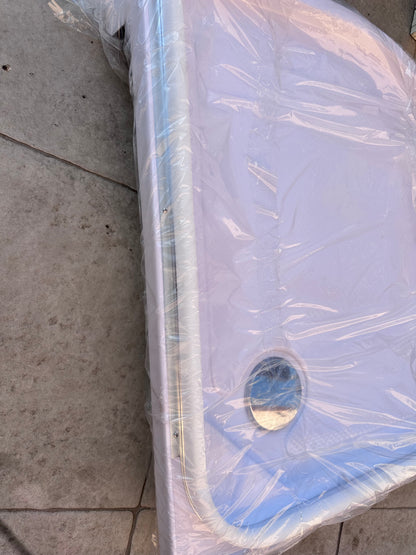 Receveur composante cab. 1/4 de cercle, blanc L.90 x l.90 cm