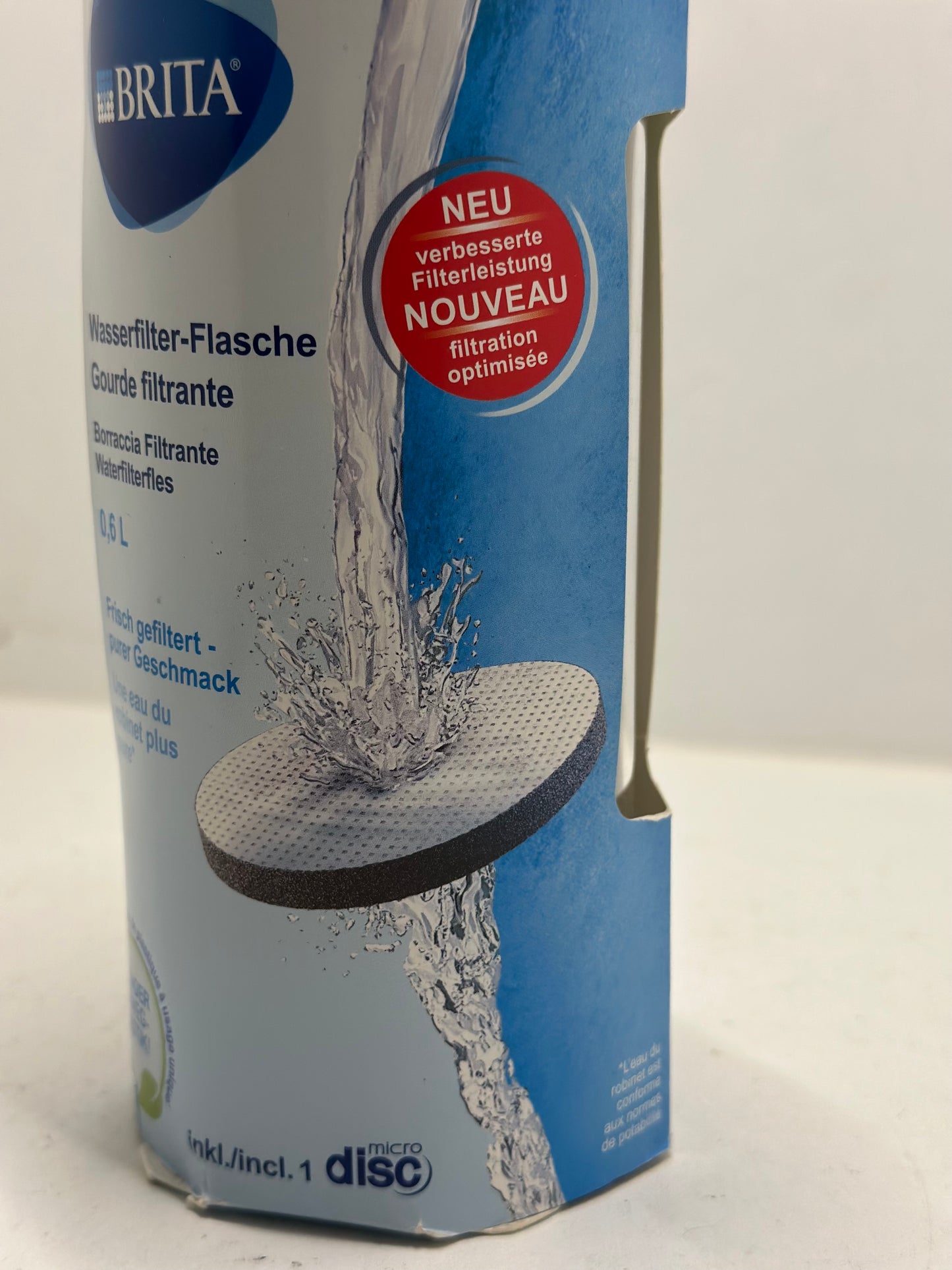 BRITA Fill&Go Bouteille Filtrante Plastique Vert 7,2 x 7,8 x 24,5 cm
