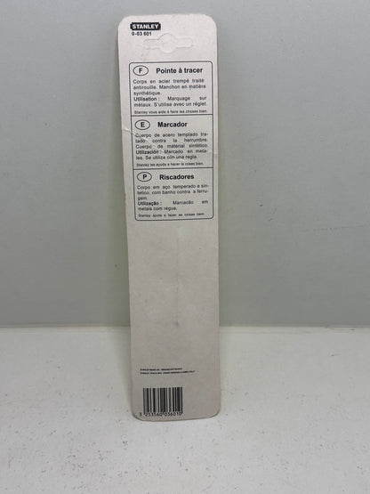 Stanley 0-03-601 Pointe À Tracer Ø 4 Mm Fabriqué En France - Acier Chromé - Finition Naturelle Bille De Verre - Corps Plastique