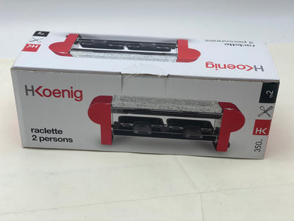 Raclette 2 personnes et plaque de granit - Température réglable - Puissance : 350 W neuve