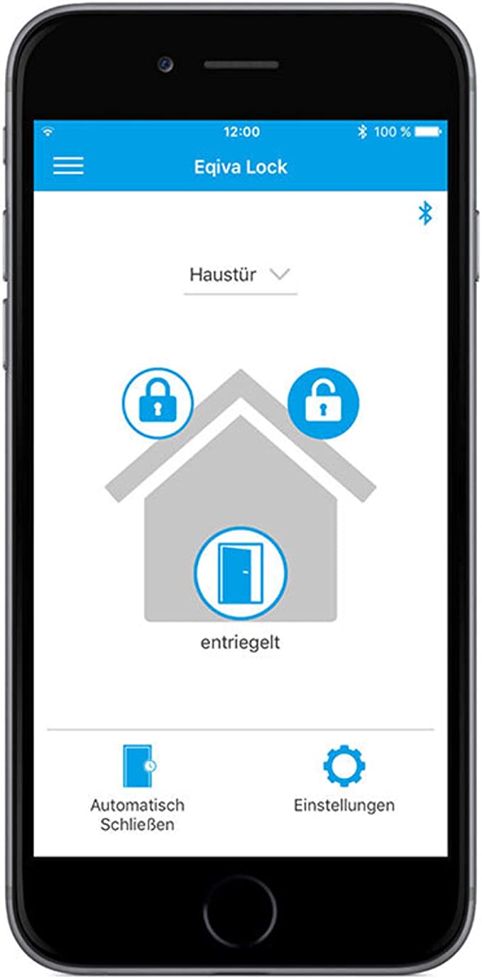 Serrure de porte intelligente Bluetooth, blanche, 5,6 x 5,2 x 11,4 cm neuf