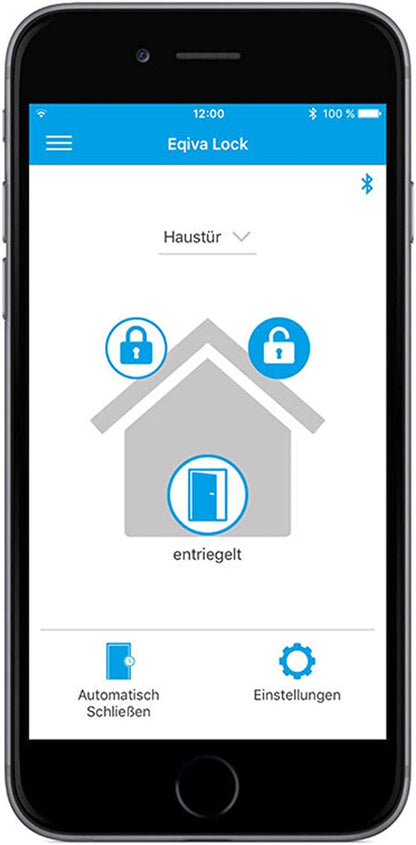 Serrure de porte intelligente Bluetooth, blanche, 5,6 x 5,2 x 11,4 cm neuf
