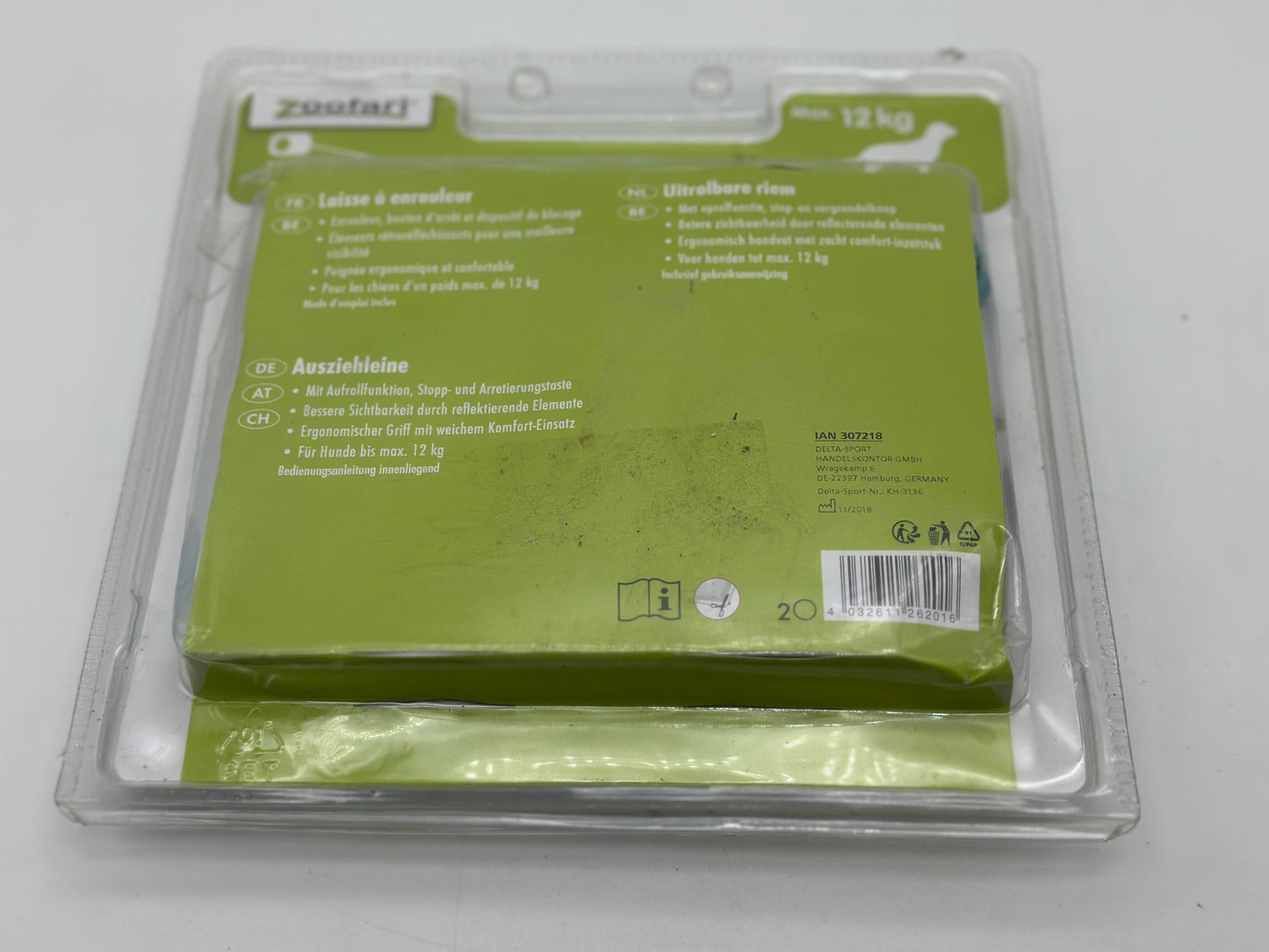 Zoofari Elropet Laisse rétractable pour chien avec enrouleur d'arrêt et bouton de verrouillage Bleu 5 m