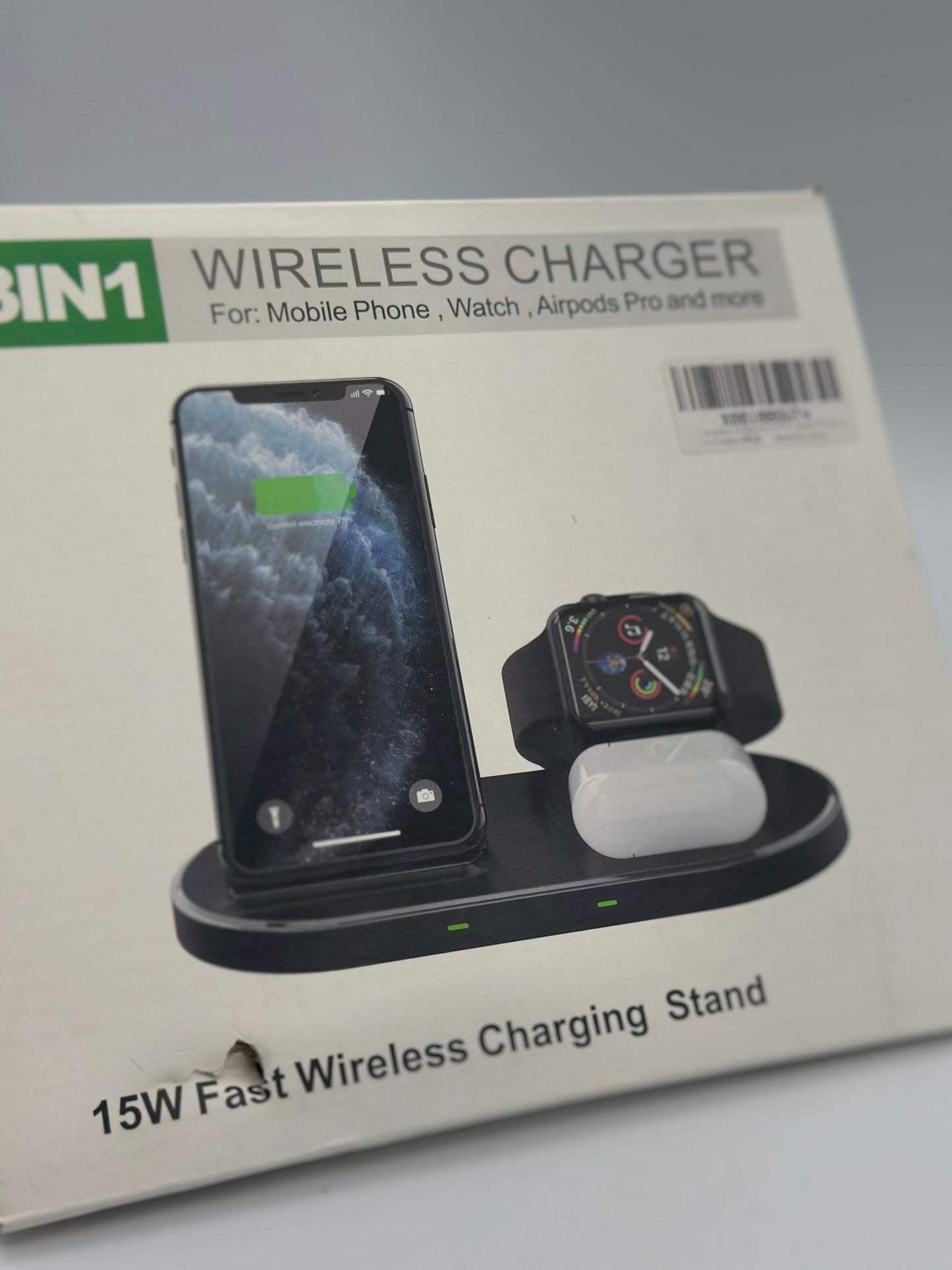 Dock de charge induction Apple 3-en-1 pour iPhone / AirPods / Apple Watch - 18W max - noir