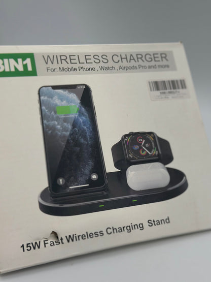 Dock de charge induction Apple 3-en-1 pour iPhone / AirPods / Apple Watch - 18W max - noir
