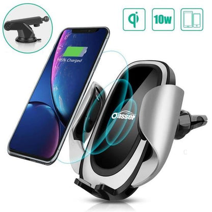 Oasser Chargeur Sans Fil de Voiture 10 W Chargeur à Induction de Voiture pour IPhone XS Max/XS/XR/X, IPhone 8/8 Plus, Nexus 7/6/5,