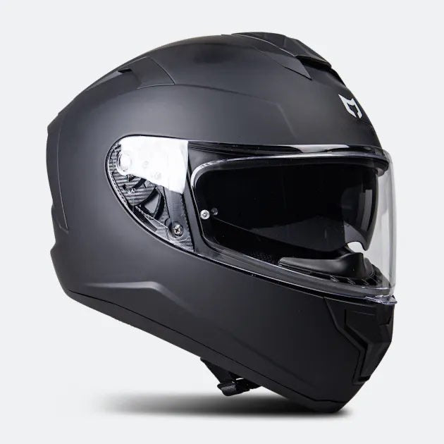 Ensemble Casque Intégral Course Raider Noir Mat + Intercom + Visière Teintée neuf