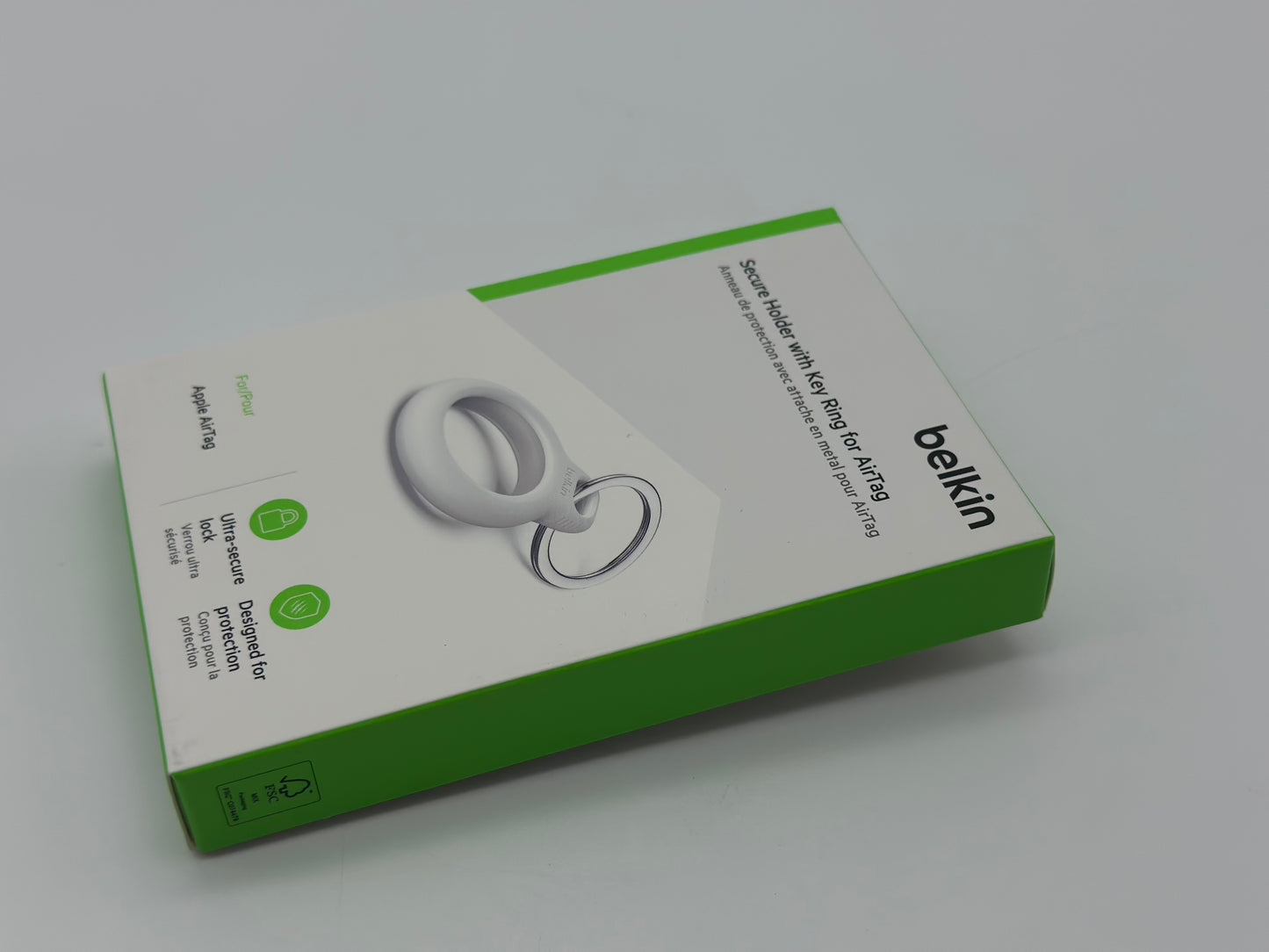 Belkin Anneau de protection avec attache en métal (protection pour AirTag, accessoire résistant neuf