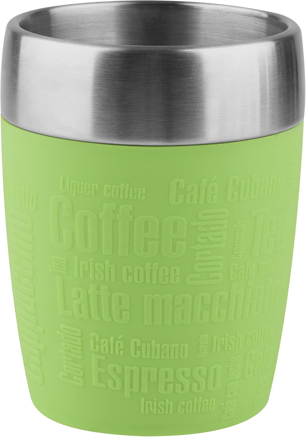 tasse isotherme, mug avec couvercle, revêtement silicone, 200ml, Bleu maritime