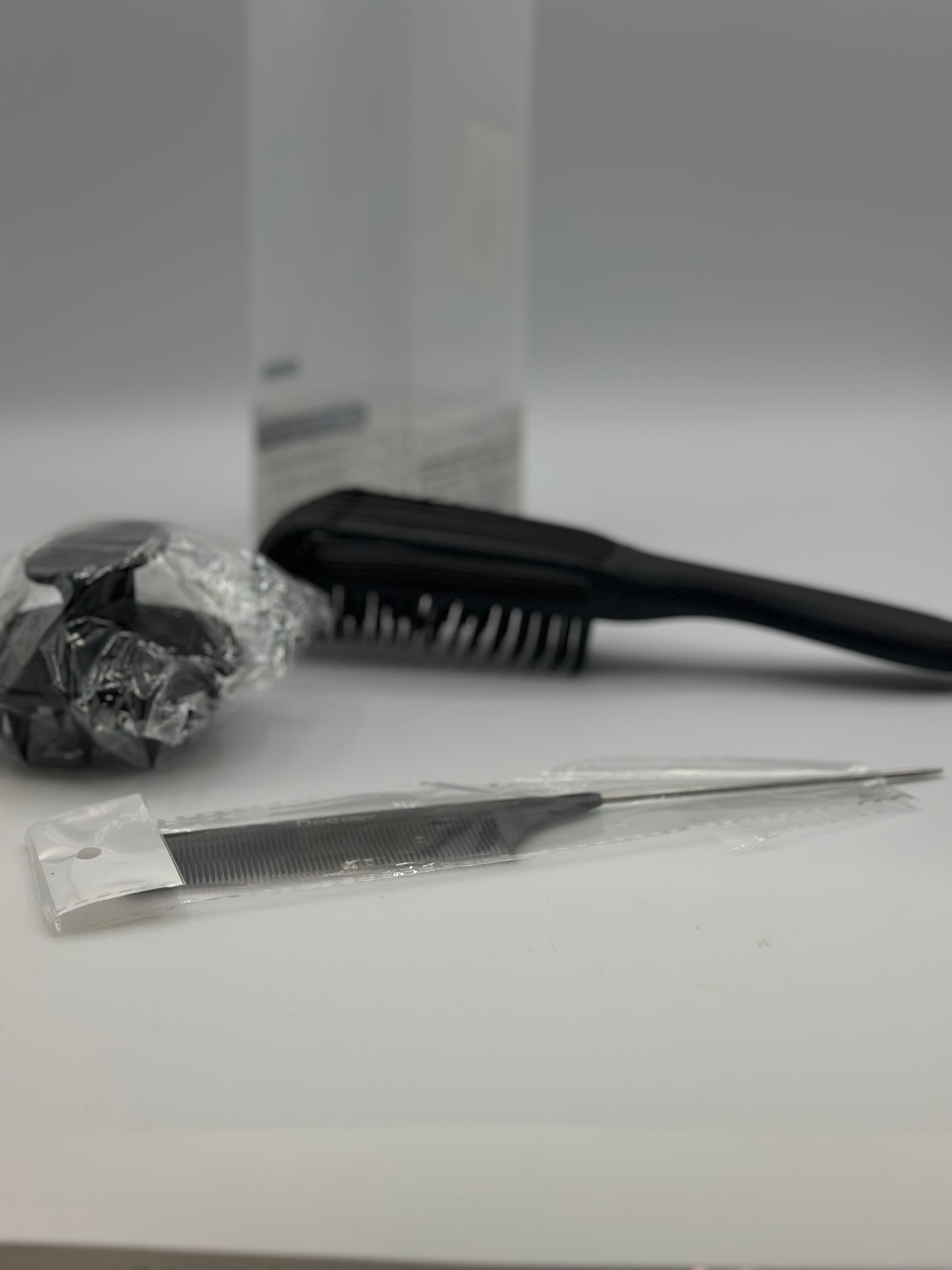 Kits 3 pièces peigne noir à huit griffes peigne en silicone souple pour cheveux bouclés secs et humides