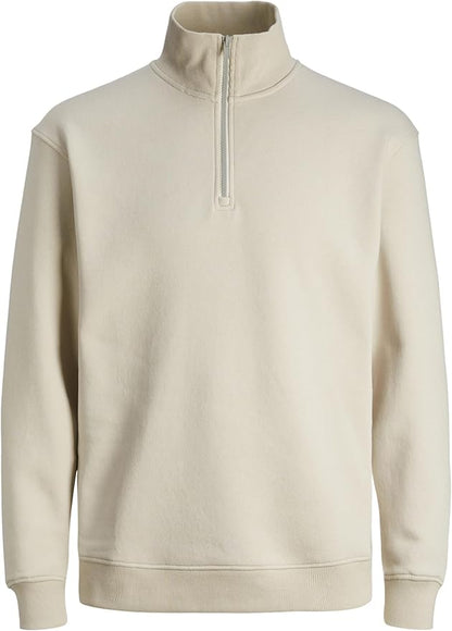 JACK & JONES sweat Demi-Fermeture éclair Demi-Fermeture éclair Uni