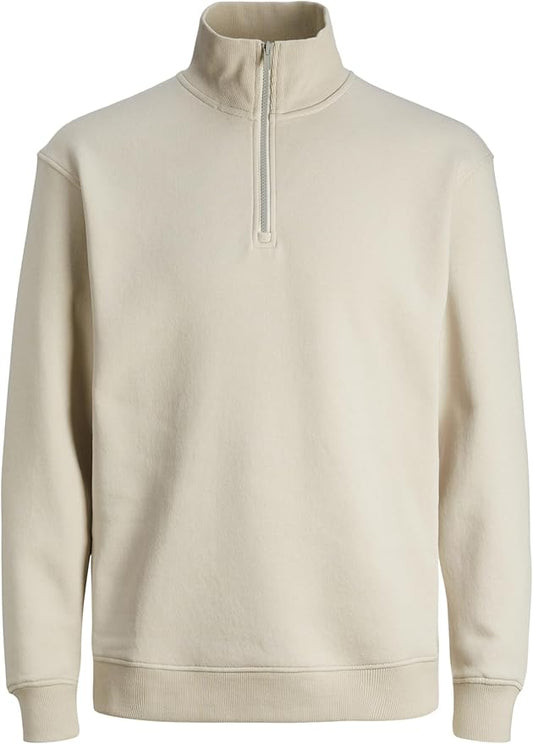 JACK & JONES sweat Demi-Fermeture éclair Demi-Fermeture éclair Uni