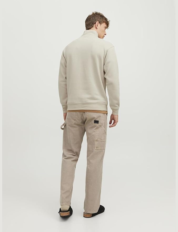 JACK & JONES sweat Demi-Fermeture éclair Demi-Fermeture éclair Uni