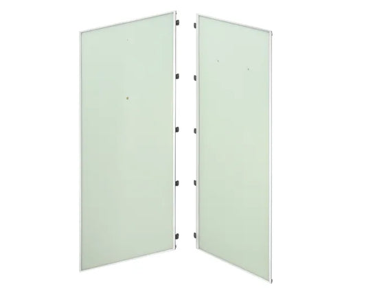 2 panneaux de fond blanc pour cab. l.90 et l..120 cm, version droite