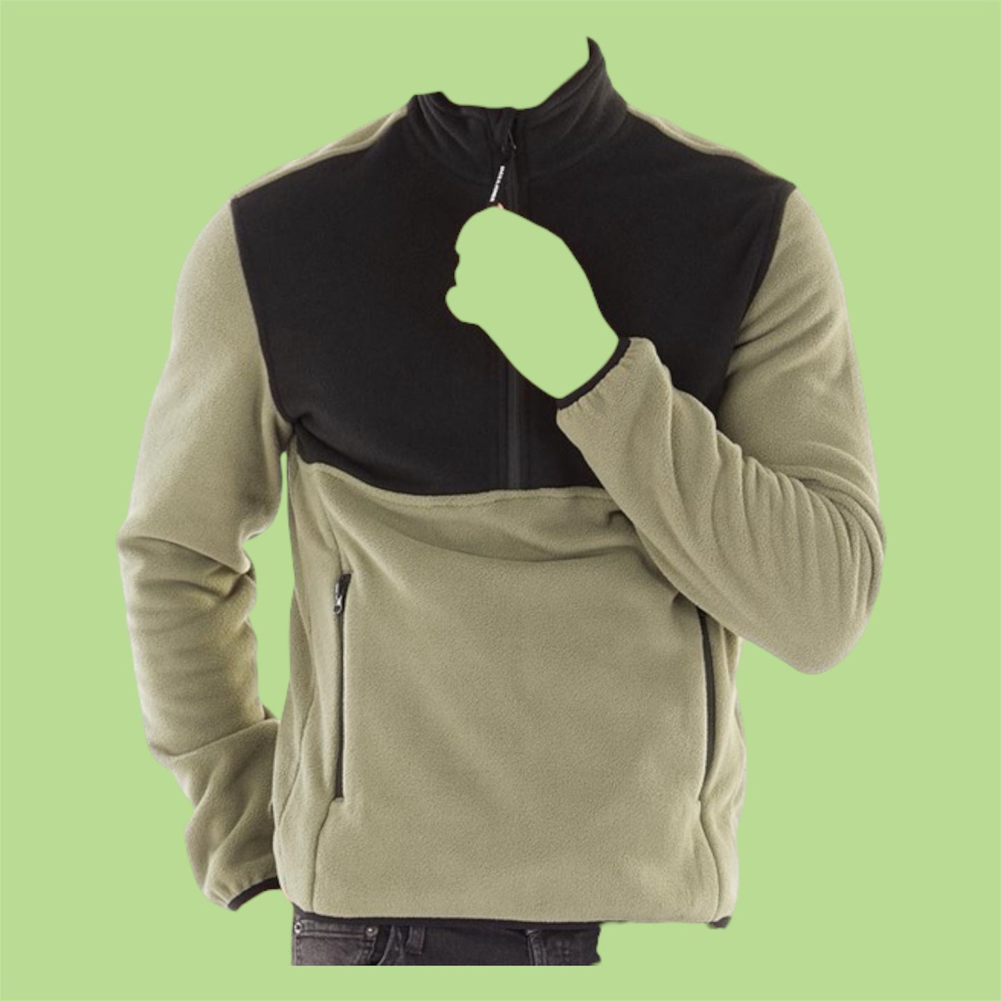 JACK & JONES
Sweat à Capuche mi-zip Homme Flame, olive poussière