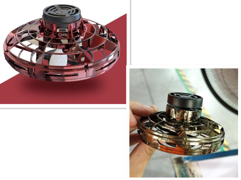 Drone UFO "Gravity-Free" – Induction Manuelle, Rotation 360° & Illumination LED