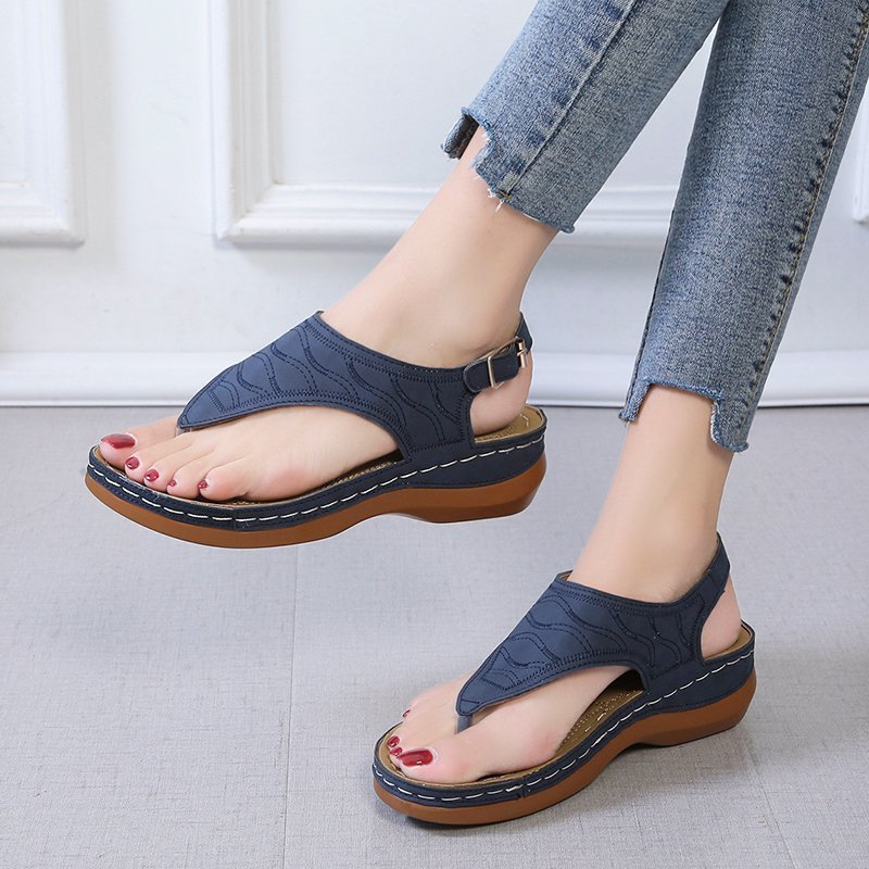 Sandales "Infinity-Wedge" – Tongs Compensées Minimalistes & Confort Absolu