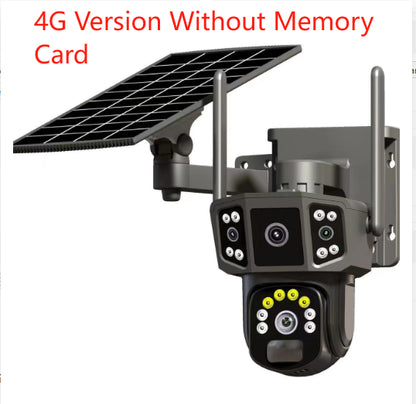 Caméra de surveillance 4G, carte SIMpanoramique à écran solaire extérieur