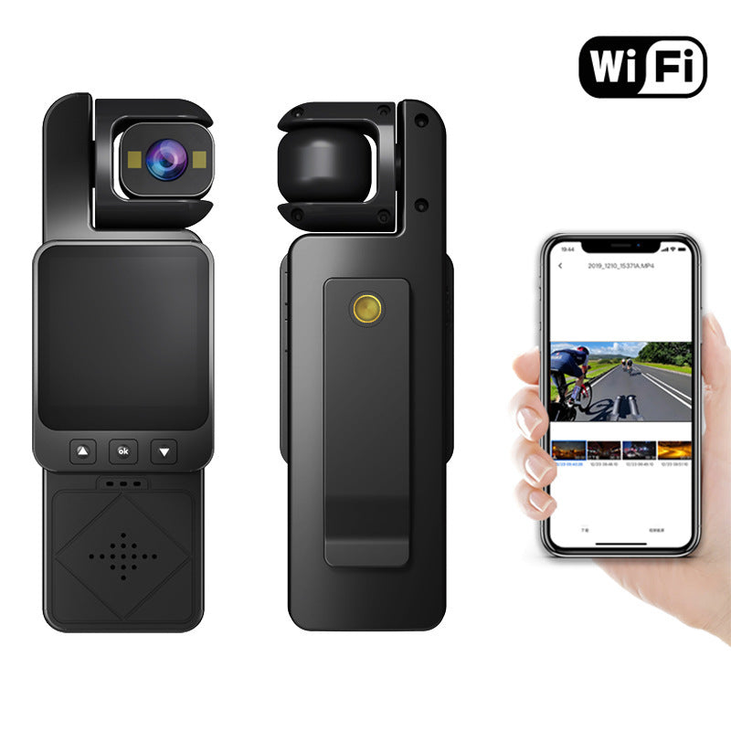Caméra "Action-Clip HD" – Objectif Rotatif 180°, Enregistrement Vidéo & Audio, Vision Nocturne
