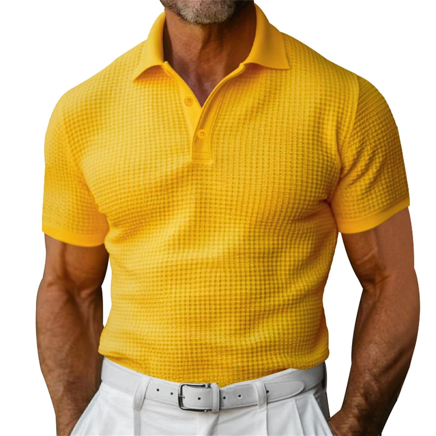 Polo "Signature" Texturé – Col Zippé & Coupe Ajustée