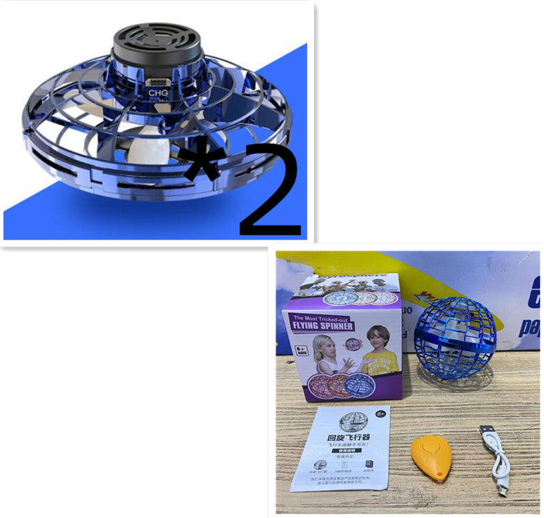 Drone UFO "Gravity-Free" – Induction Manuelle, Rotation 360° & Illumination LED