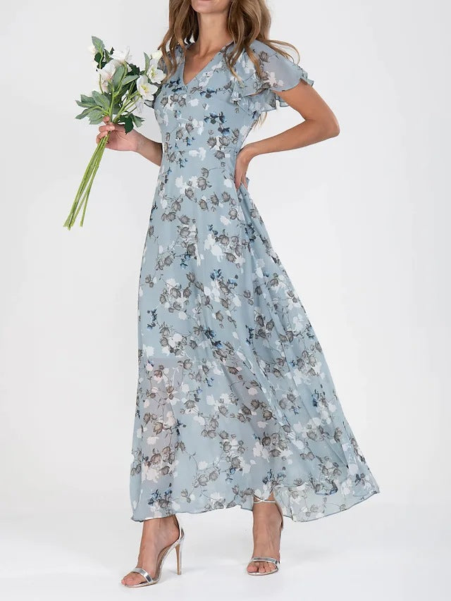 Robe Maxi "Flora" – Douceur de Mousseline & Imprimé Bohème