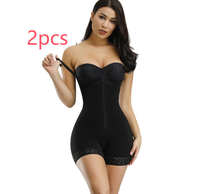 Gaine Corset "Sculpt-Lace" – Taille Haute, Bretelles Ajustables & Dentelle de Luxe